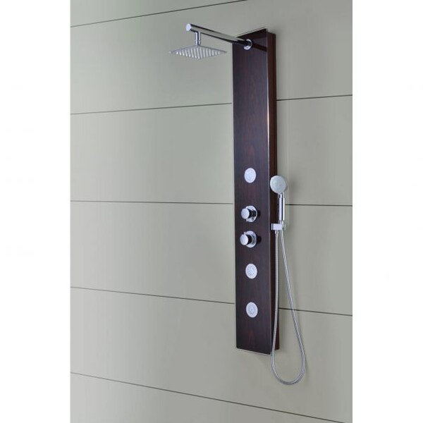 Anzzi Pure 3-Jetted Shower Panel in Mahogany Deco-Glass SP-AZ021 - main